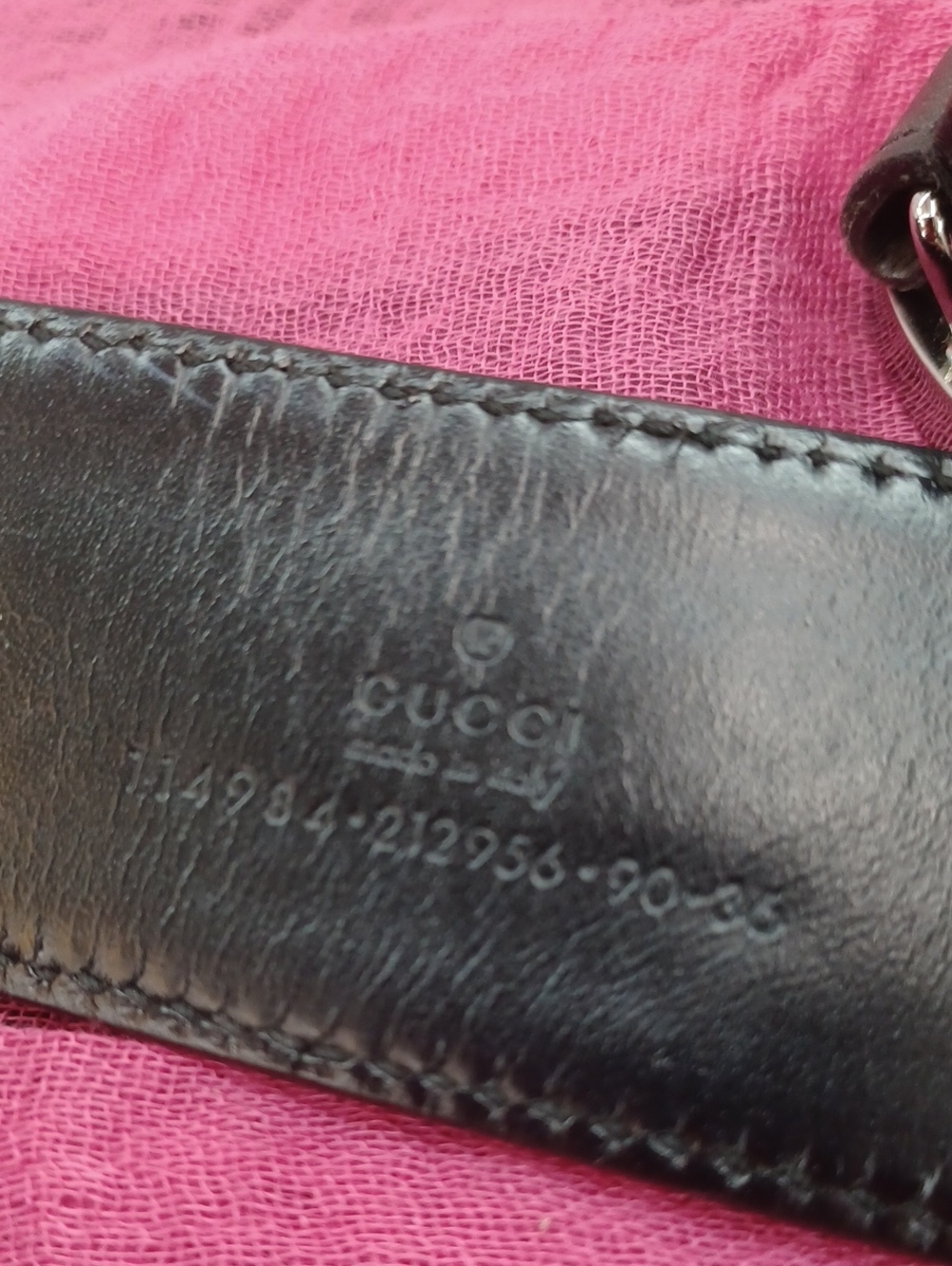 Gucci Vintage Web and Leather Belt - Picture 3 of 7